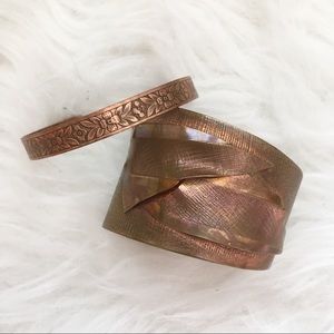 Bronze Cuff Bracelet Set